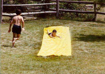 Slip-n-Slide - Greg (age 10.5) Ryan (age 4.5) June 1988